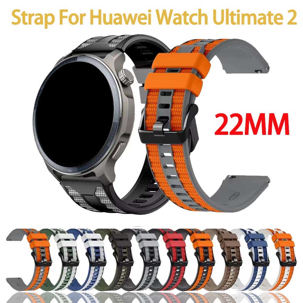 Dual-Color Silicone Watch Band - Silicone Watch Band 22Mm recension och pris