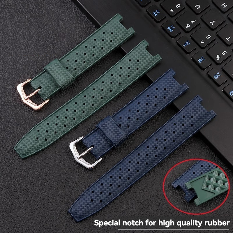 Rubber Men's Watch Strap for C - Cartier Watch Tank recension och pris