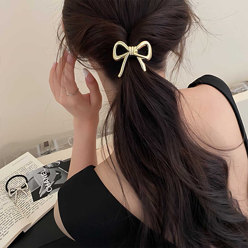 Korean Exquisite Metal Bow Hai - Silicone Band Women recension och pris
