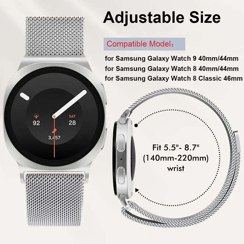 Metal Milanese Strap For Samsu - Milanese Loop Magnetic recension och pris