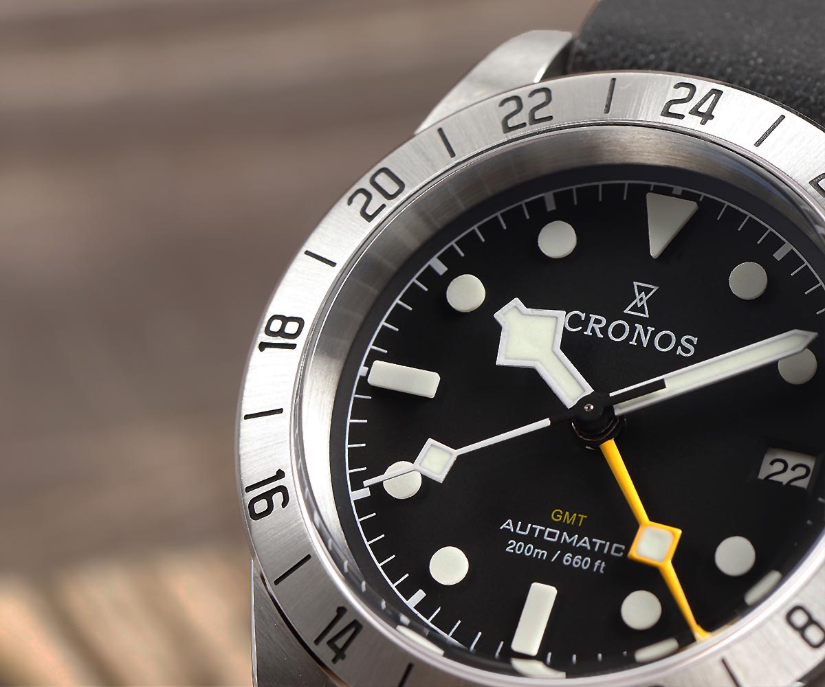 Cronos Vintage GMT 39mm NH34 A - Tropic Strap Vintage recension och pris